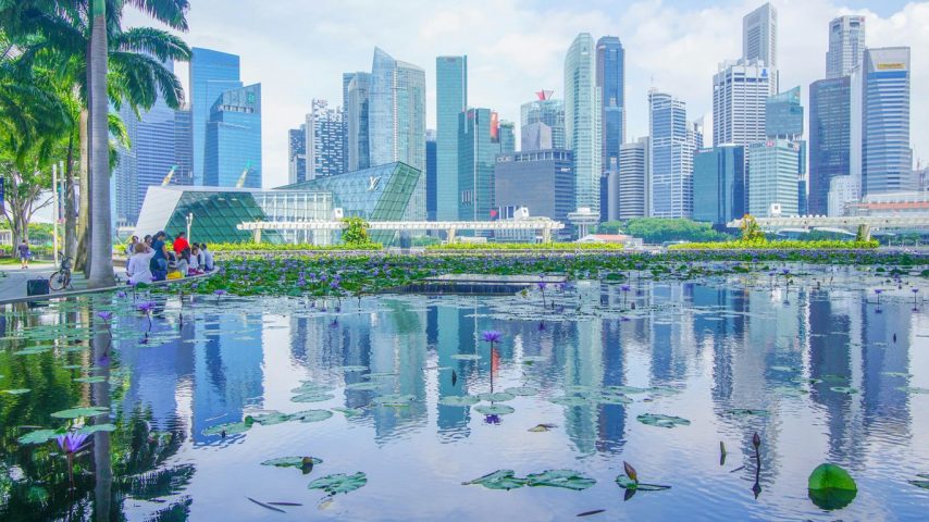 photo of city and lake scenery