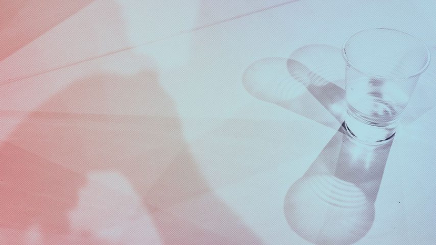 clear drinking glass on white table