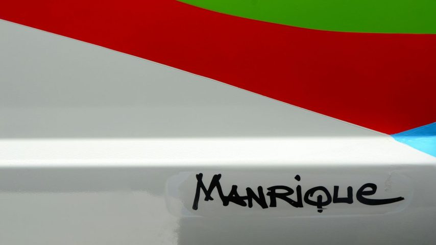 a close up of the side of a boat